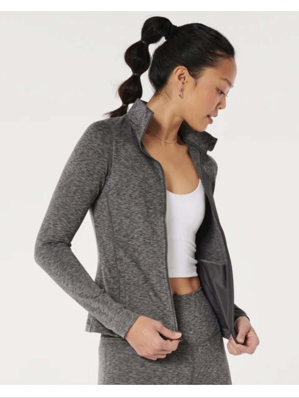 Gilly Hicks  Recharge Full-Zip Jacket - Performance Layer Sz.XS NWT Gray